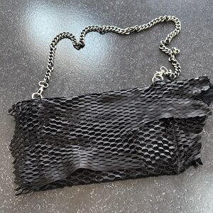 CLAUDIO CUTULI/CUTULICULT Laser Cut Shoulder or Cross Body Chain Bag